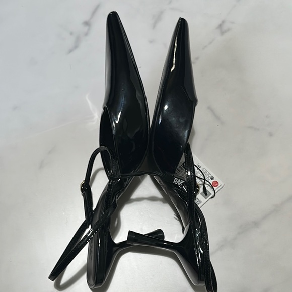 Zara Black Patent Leather Stiletto Heels - Picture 6 of 8